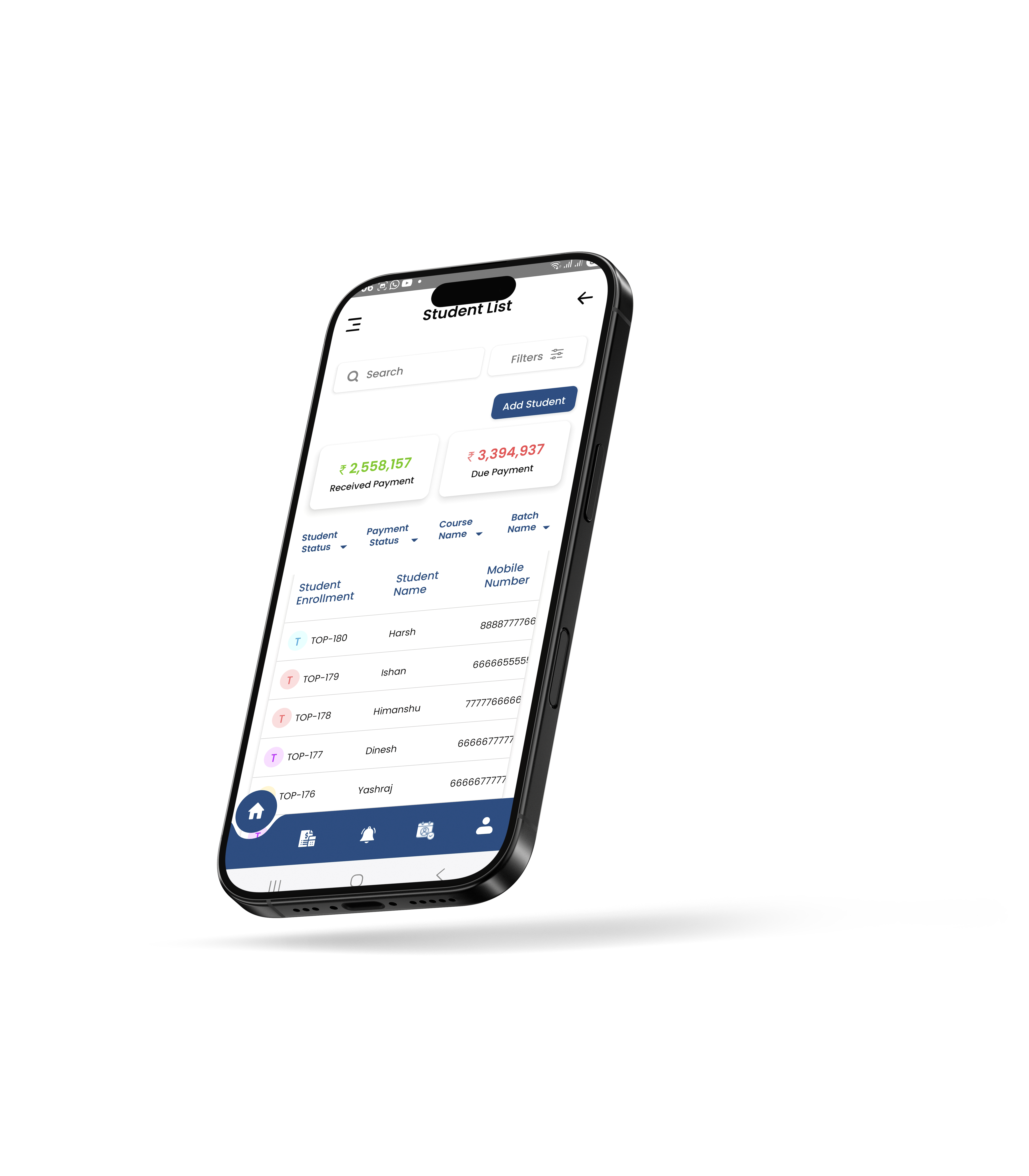 student management system for coachig
